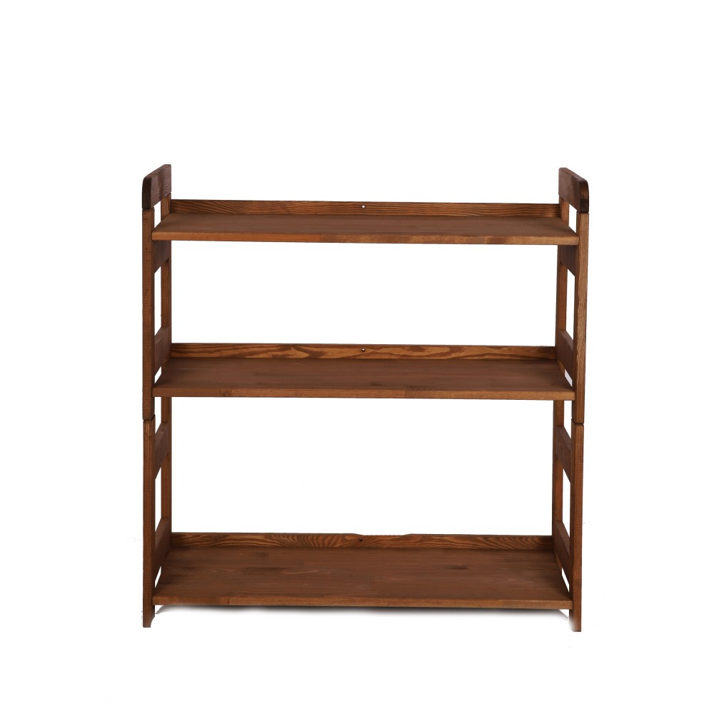 Regał Modułowy Prosty 82,4x80x34,4 cm 3 Półki BERDO Brązowy
