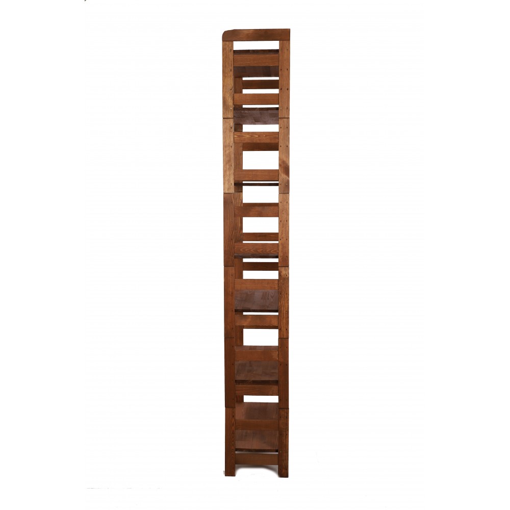 Regał Modułowy Prosty 236x80x34,4 cm 7 Półek BERDO Brązowy