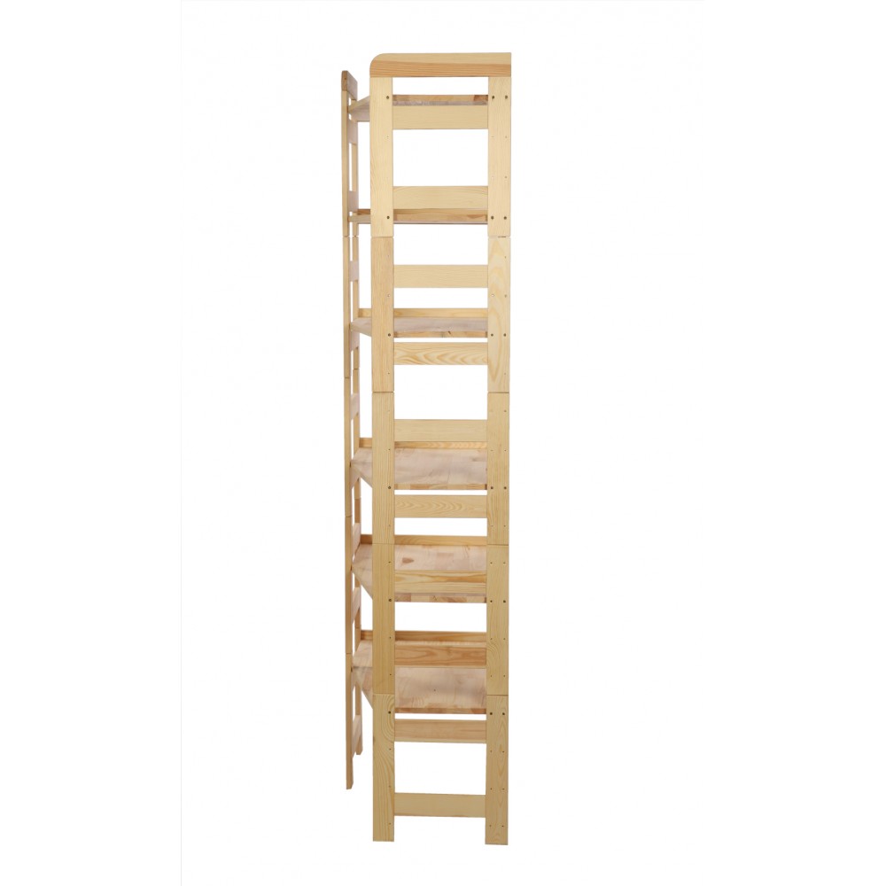 Regał Modułowy Wewnętrzny 197,6x72x44,8cm 6 Półek BERDO Surowy