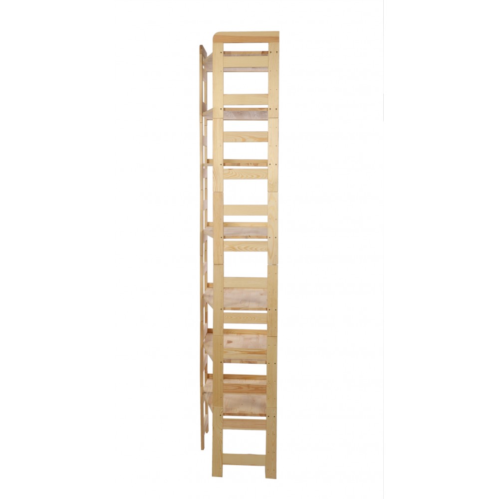 Regał Modułowy Wewnętrzny 236x72x44,8cm 7 Półek BERDO Surowy