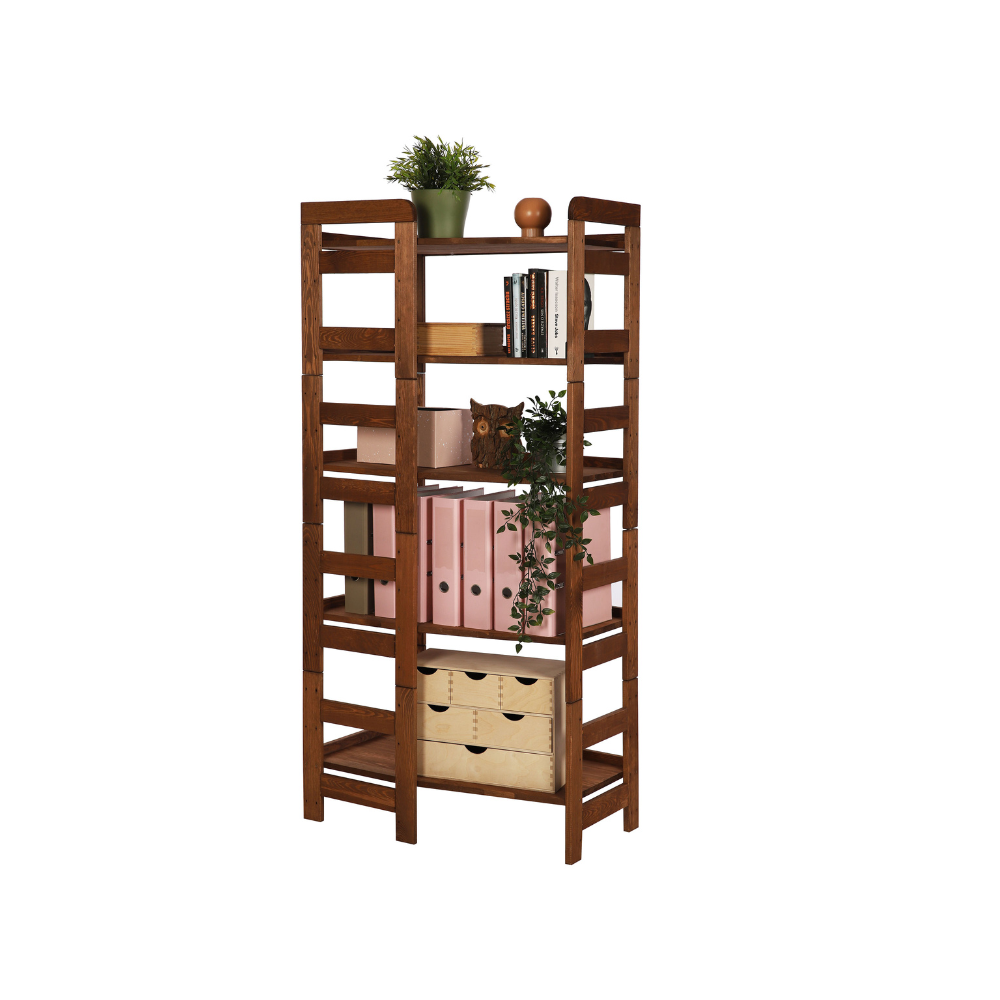 Regał Modułowy Wewnętrzny 159,2x72x44,8cm 5 Półek BERDO Brązowy