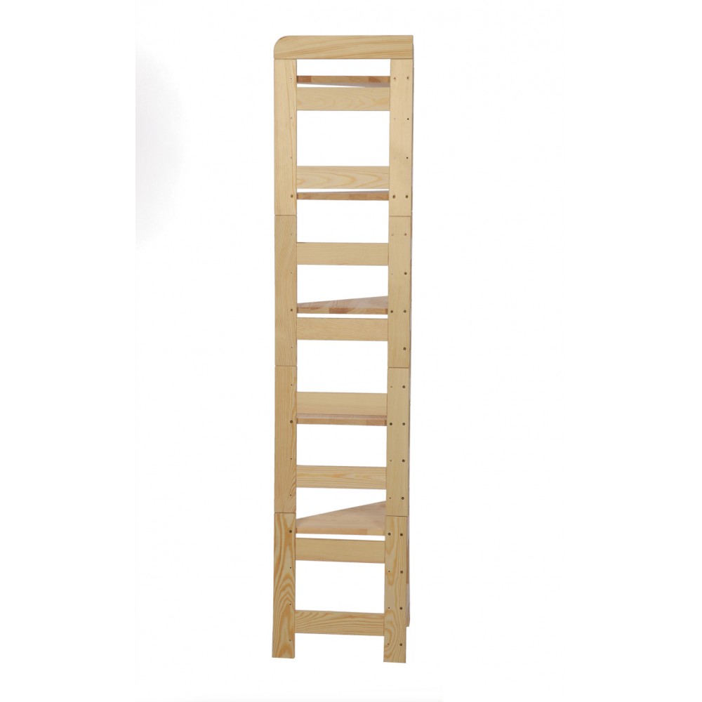 Regał Modułowy Narożnik 159,2x34,4x34,4cm 5 Półek BERDO Surowy