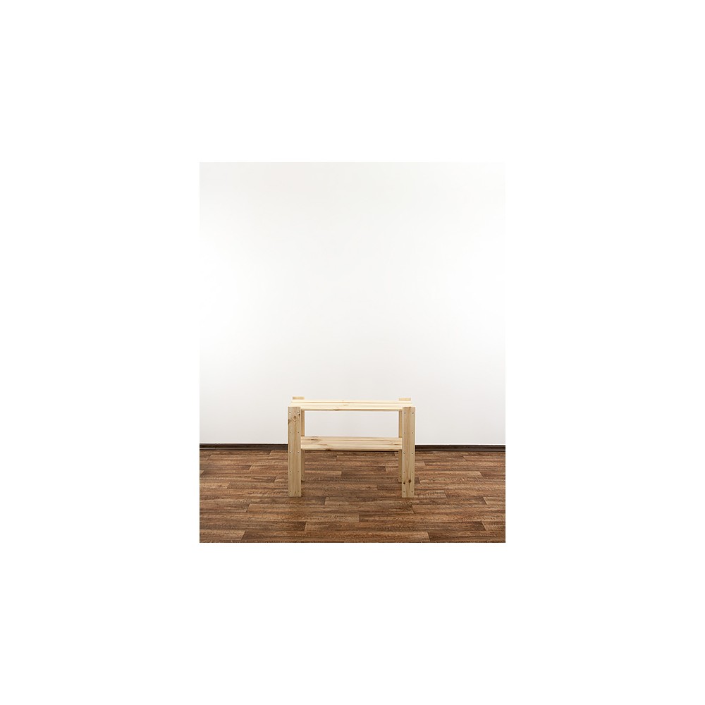 MAXI Surowy Regał Drewniany 64x80x30 cm 2 Półki pełne