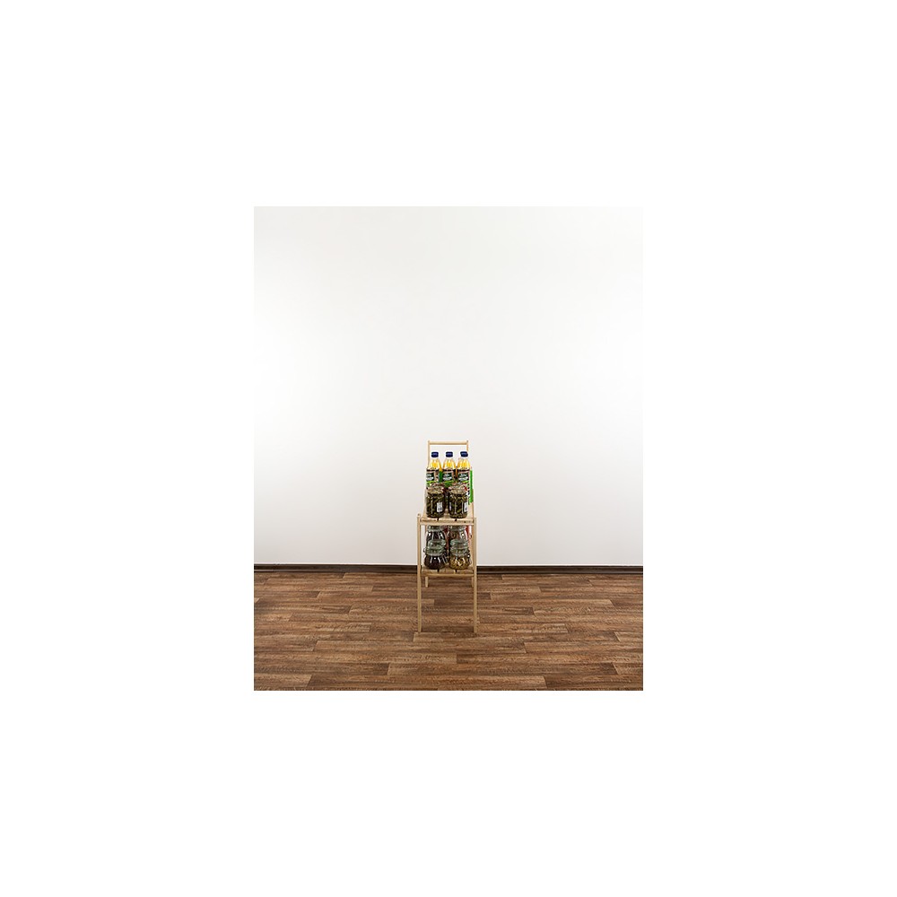 MAXI Surowy Regał Drewniany 64x80x30 cm 2 Półki pełne