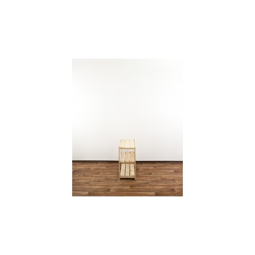 MAXI Surowy Regał Drewniany 64x80x30 cm 3 Półki pełne