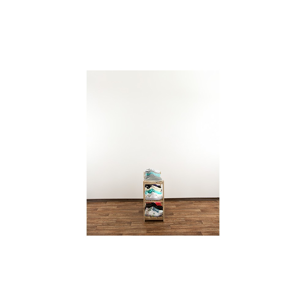 MAXI Surowy Regał Drewniany 64x80x30 cm 3 Półki pełne