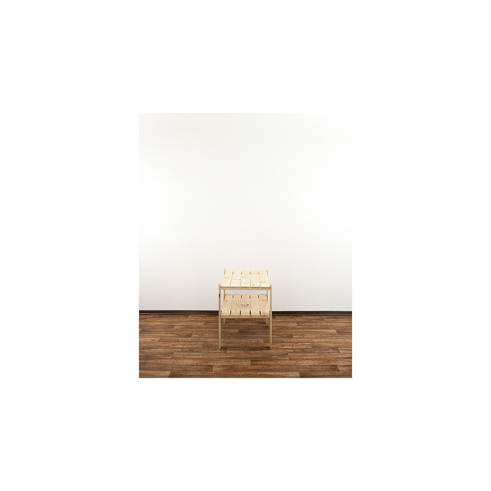 MAXI Surowy Regał Drewniany 64x80x50 cm 2 Półki pełne