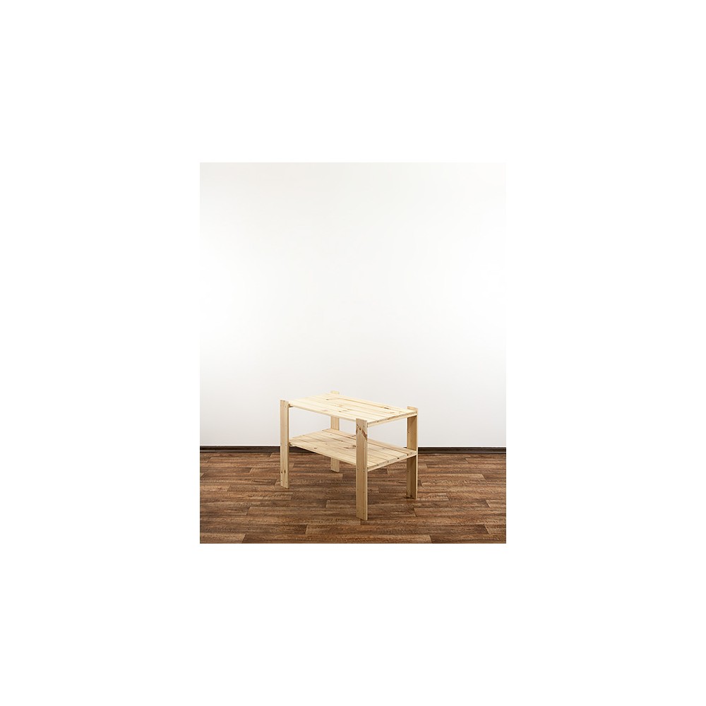 MAXI Surowy Regał Drewniany 64x80x50 cm 2 Półki pełne