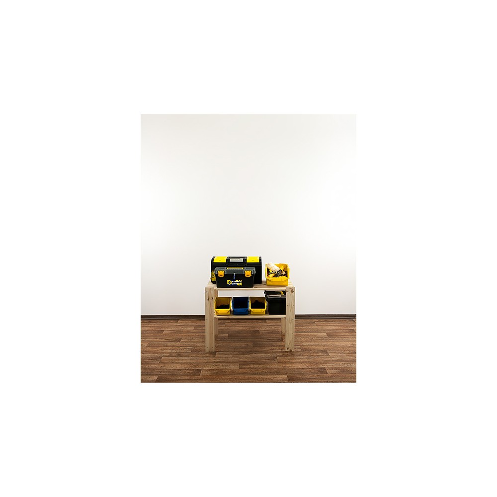 MAXI Surowy Regał Drewniany 64x80x50 cm 2 Półki pełne