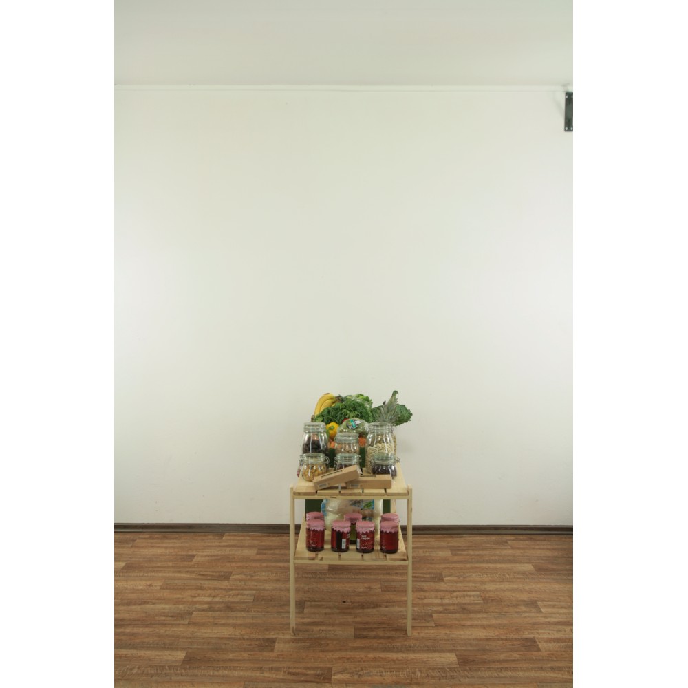 MAXI Surowy Regał Drewniany 64x120x50 cm 2 Półki pełne