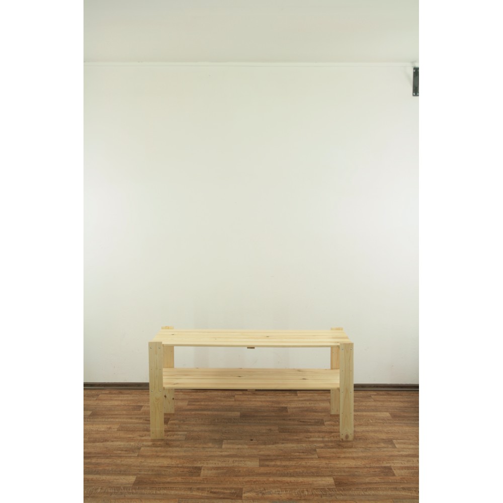 MAXI Surowy Regał Drewniany 64x120x50 cm 2 Półki pełne