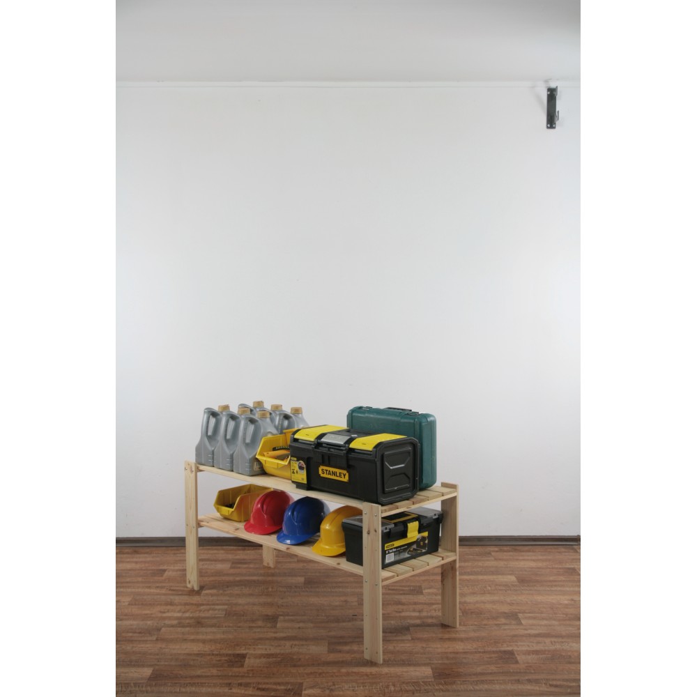 MAXI Surowy Regał Drewniany 64x120x50 cm 2 Półki pełne