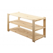 MAXI Surowy Regał Drewniany 64x120x50 cm 3 Półki pełne
