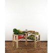 Regał Narożny 64x85x30 cm MAXI 2 Półki Drewniany/ Naturalny