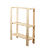 MAXI Surowy Regał Drewniany 115x80x30 cm 3 Półki pełne
