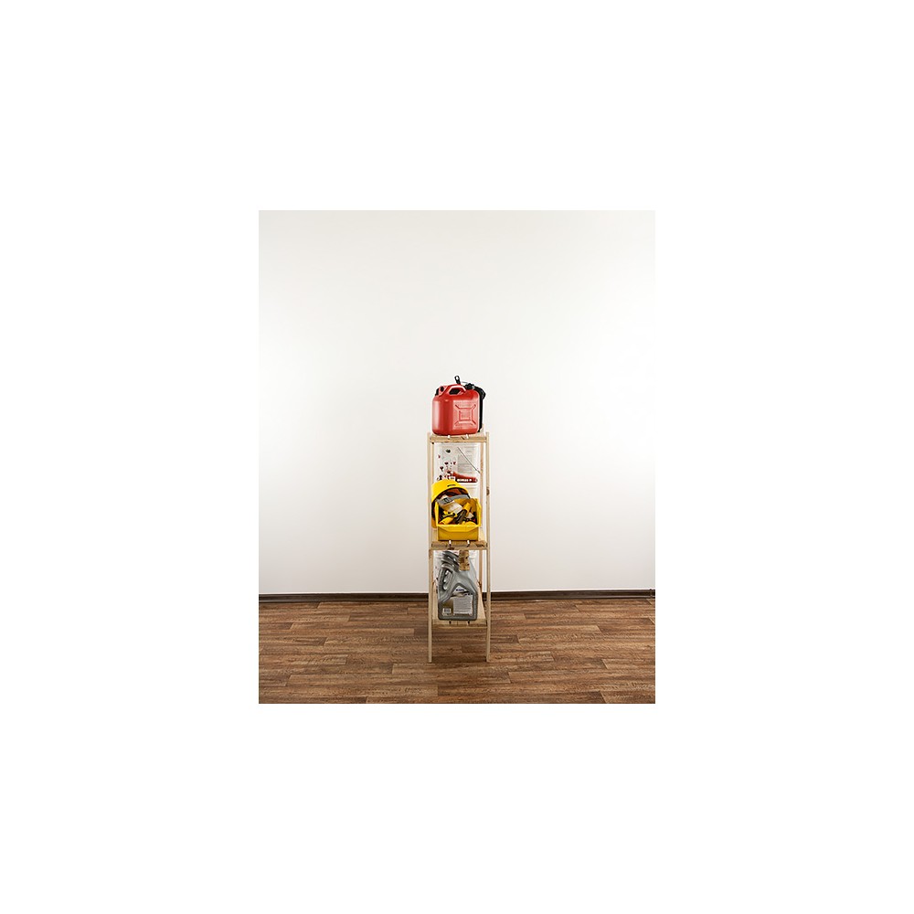 MAXI Surowy Regał Drewniany 115x80x30 cm 3 Półki pełne