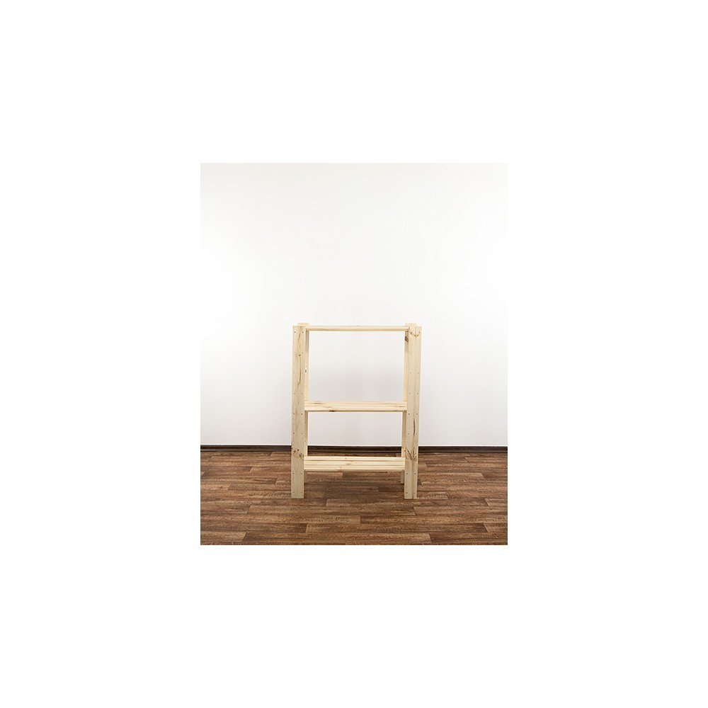 MAXI Surowy Regał Drewniany 115x80x30 cm 3 Półki pełne