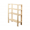 MAXI Surowy Regał Drewniany 115x80x30 cm 4 Półki pełne