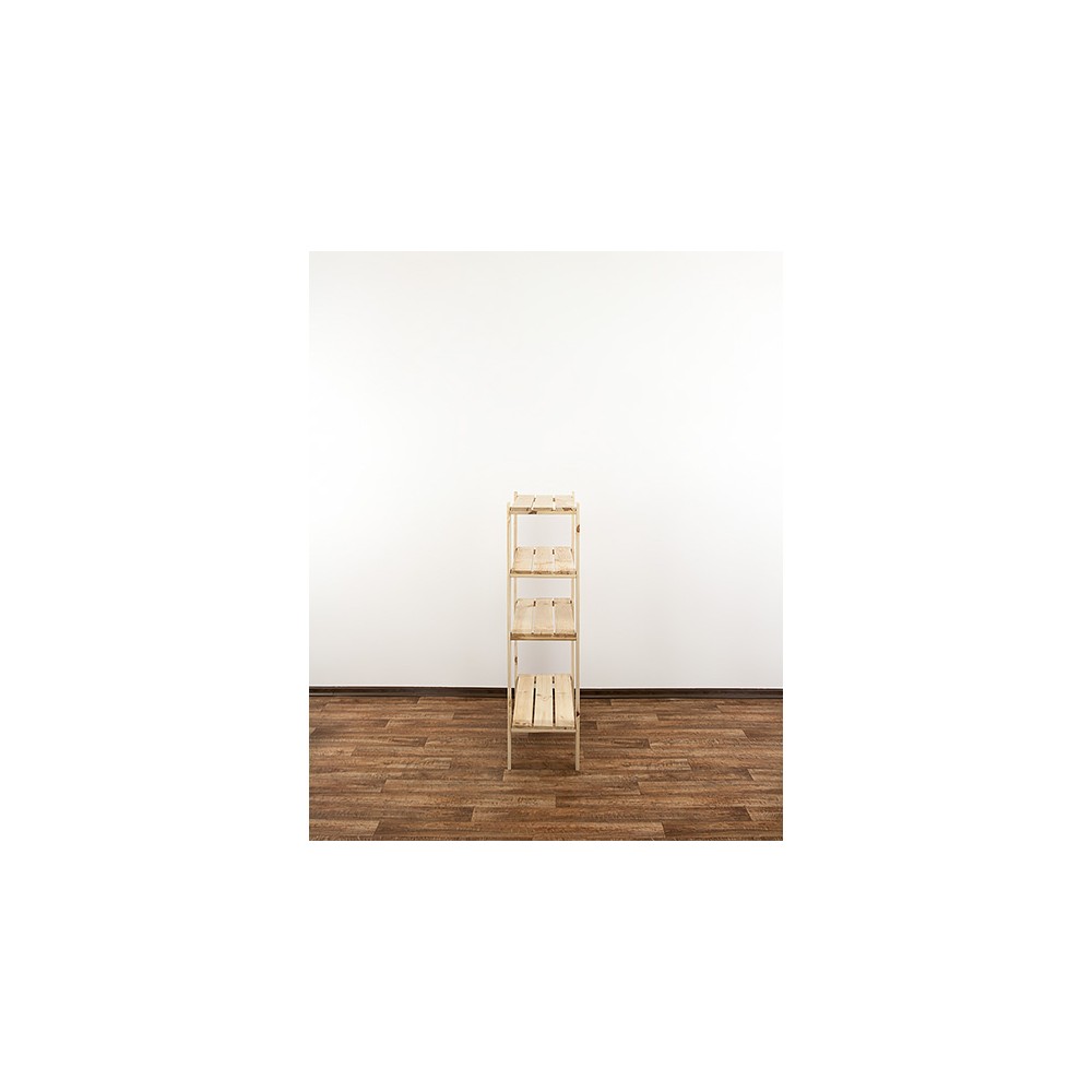 MAXI Surowy Regał Drewniany 115x80x30 cm 4 Półki pełne