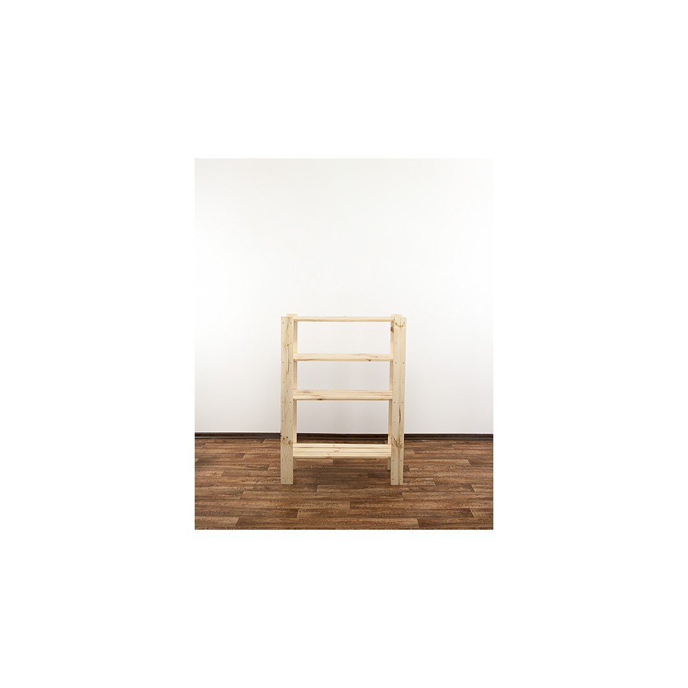 MAXI Surowy Regał Drewniany 115x80x30 cm 4 Półki pełne