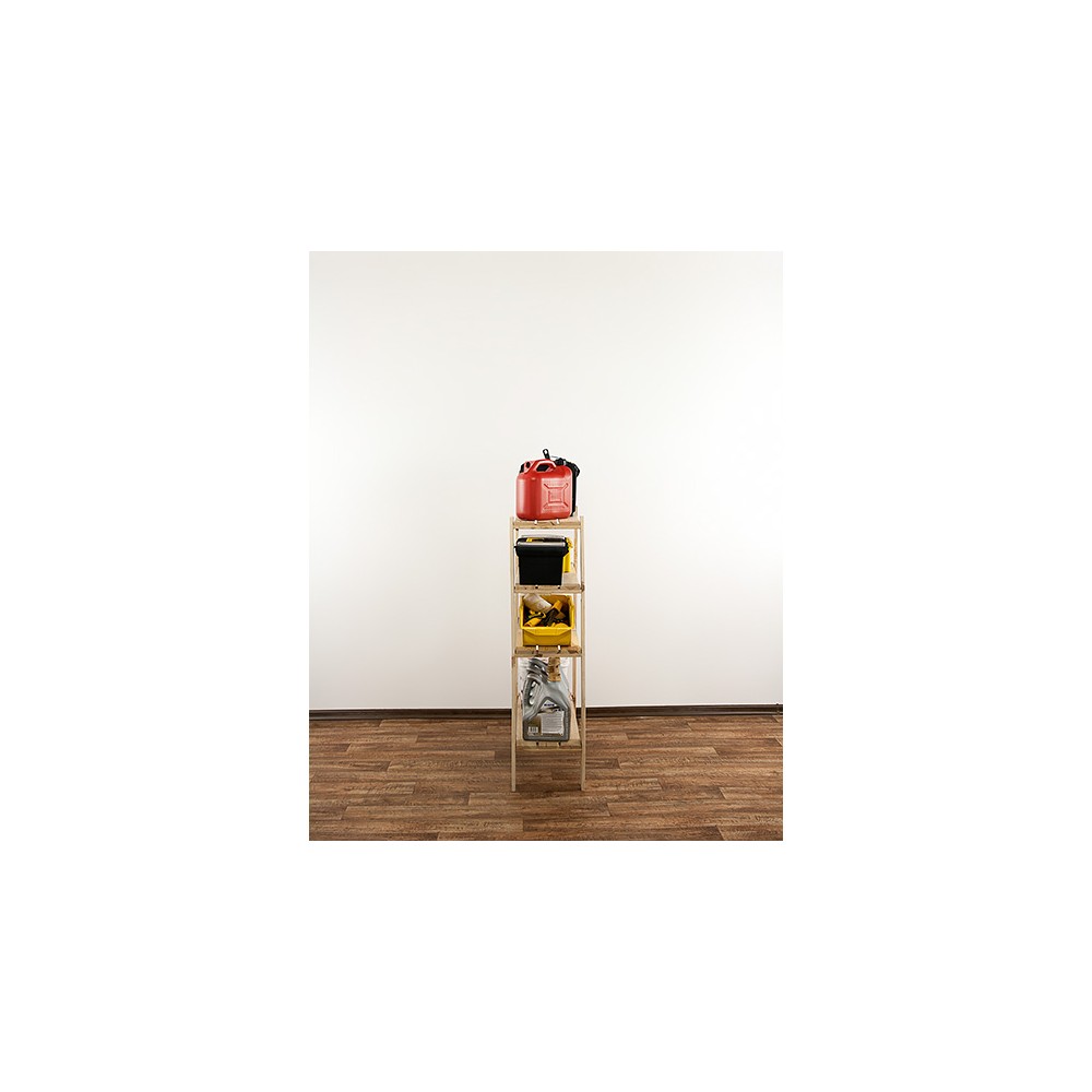 MAXI Surowy Regał Drewniany 115x80x30 cm 4 Półki pełne