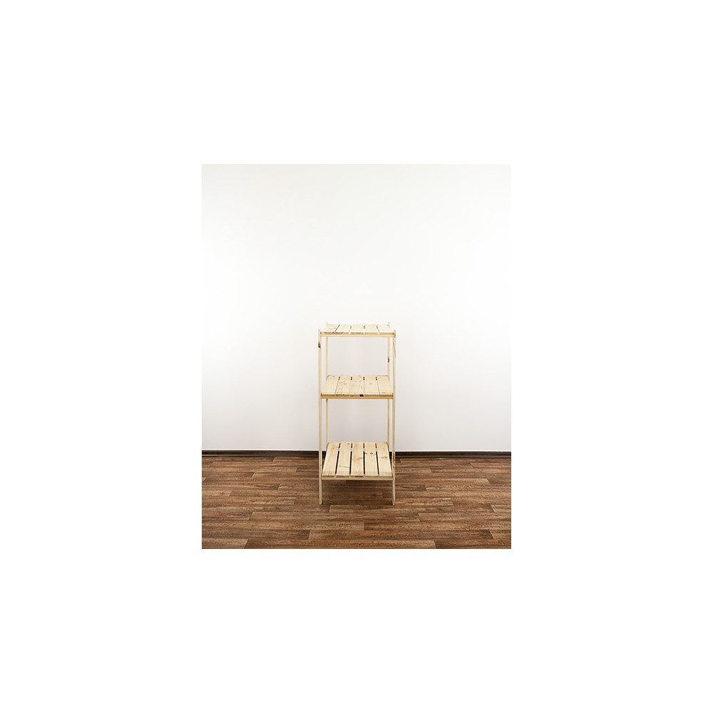 MAXI Surowy Regał Drewniany 115x80x50 cm 3 Półki pełne