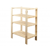MAXI Surowy Regał Drewniany 115x80x50 cm 4 Półki pełne