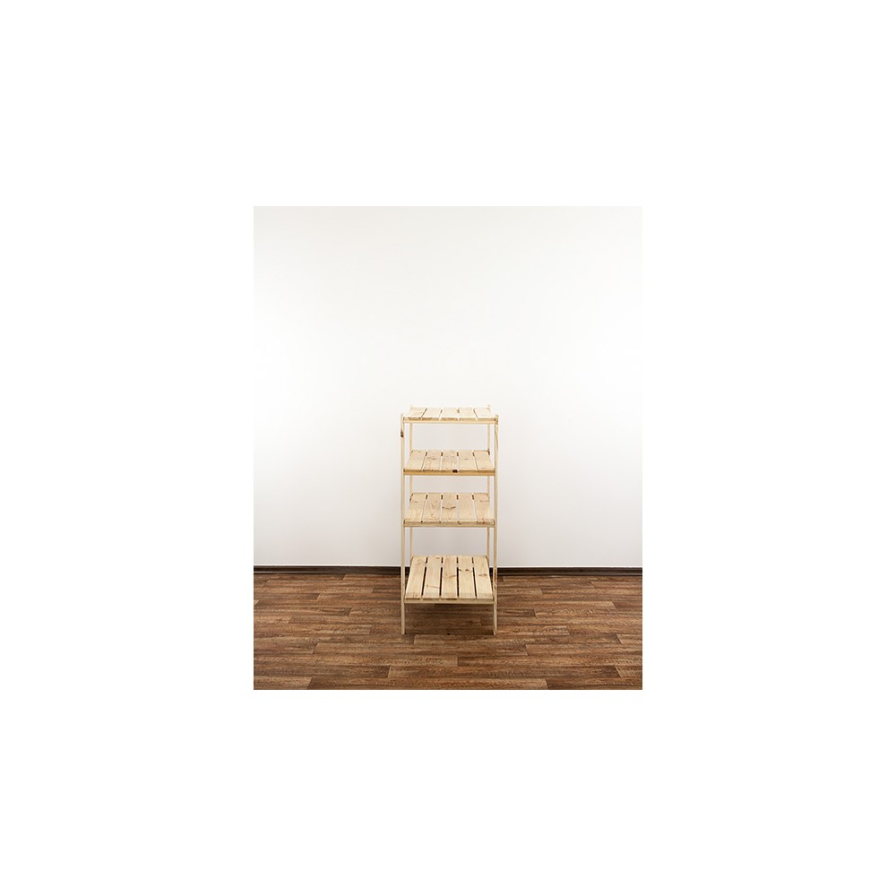 MAXI Surowy Regał Drewniany 115x80x50 cm 4 Półki pełne