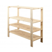 MAXI Surowy Regał Drewniany 115x120x50 cm 4 Półki pełne