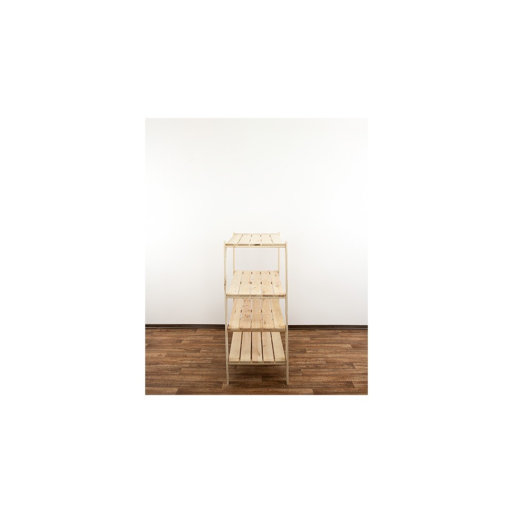 MAXI Surowy Regał Drewniany 115x120x50 cm 4 Półki pełne