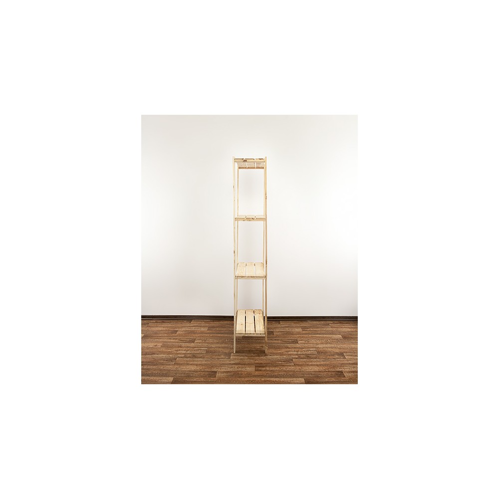 MAXI Surowy Regał Drewniany 166,4x80x30 cm 4 Półki pełne