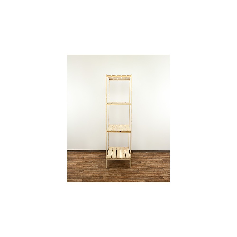 MAXI Surowy Regał Drewniany 166,4x80x50 cm 4 Półki pełne