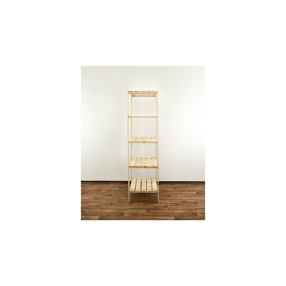 MAXI Surowy Regał Drewniany 166,4x80x50 cm 5 Półek pełnych