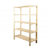 MAXI Surowy Regał Drewniany 166,4x120x50 cm 5 Półek pełnych