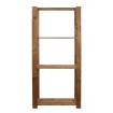MAXI Brązowy Regał Drewniany 166,4x80x30 cm 4 Półki ażurowe