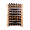 MAXI Regał Drewniany na 63 butelki 115x80x30 cm Surowy