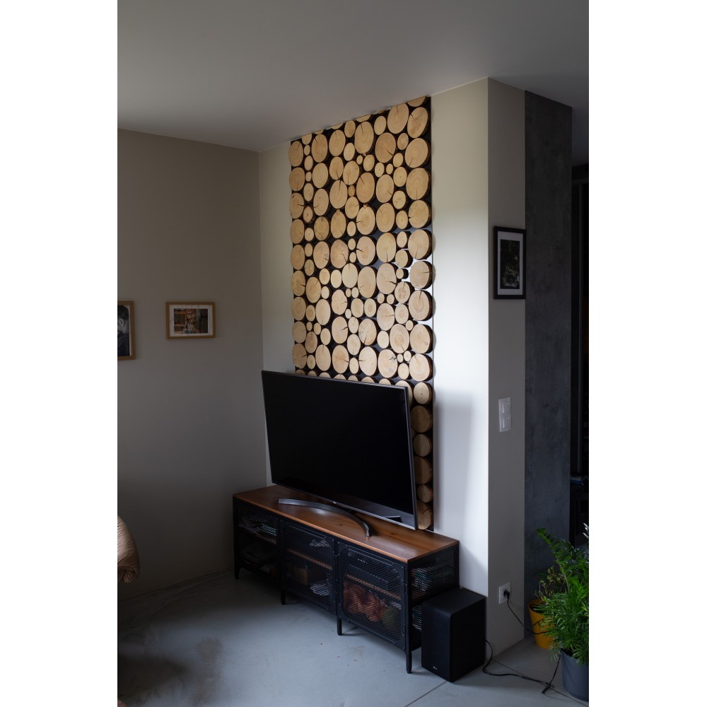 Panel Ścienny Dekoracyjny 76X38X3 cm Plastry Sosny 1 szt