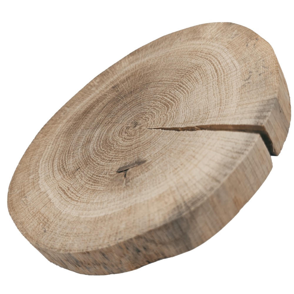 Okorowany Plaster Dębu 15-20 cm/ gr. 2 cm/ Szlifowany