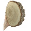 Plaster Dębu 25-30 cm/ gr. 5 cm/ Szlifowany z Korą