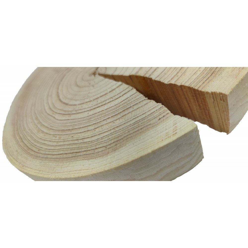 Okorowany Plaster Modrzewia 20-25 cm/ gr. 3 cm/ Szlifowany