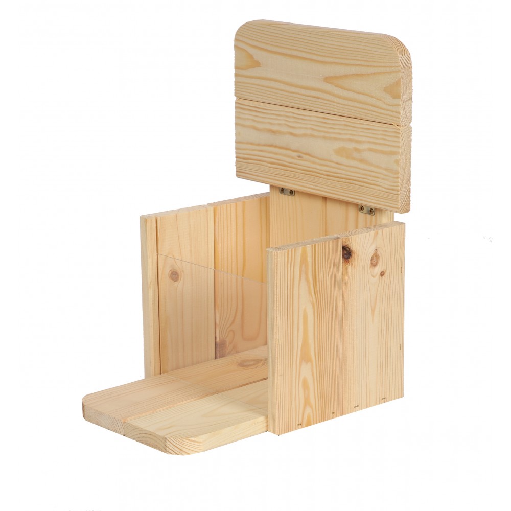 Drewniany karmnik dla wiewiórek - Naturalny
