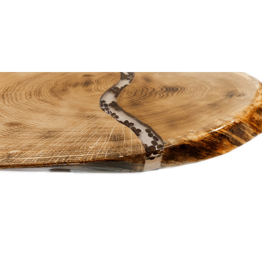 Stół żywiczny Coffee Stream Unikat 112415 - nogi 50 cm