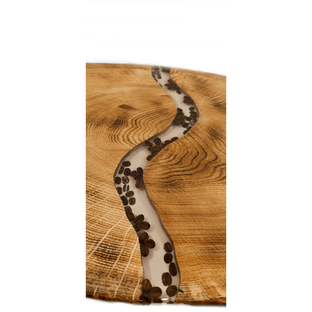 Stół żywiczny Coffee Stream Unikat 112415 - nogi 50 cm