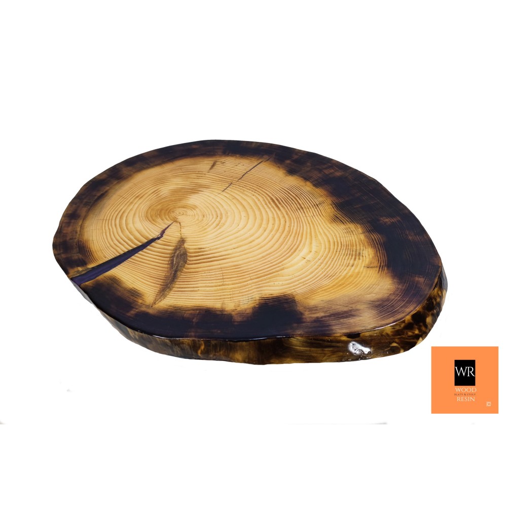 Stół żywiczny Amethyst Pearl Unikat 125253 - nogi 40 cm