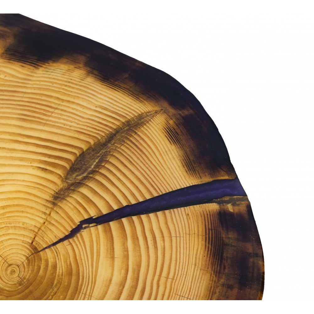 Stół żywiczny Amethyst Pearl Unikat 125253 - nogi 40 cm