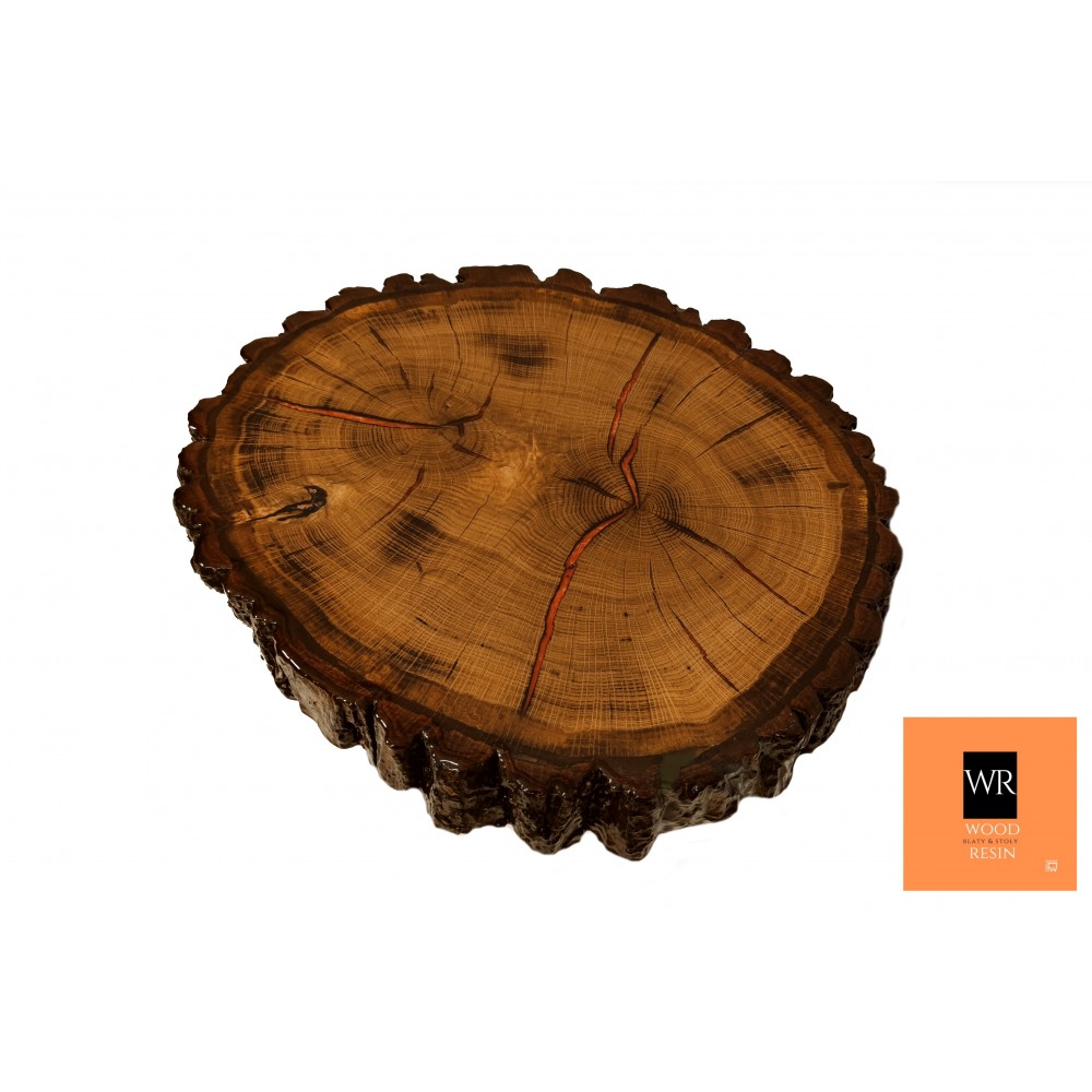 Stół żywiczny An Oak Fantasy Unikat 130013 - nogi 40 cm