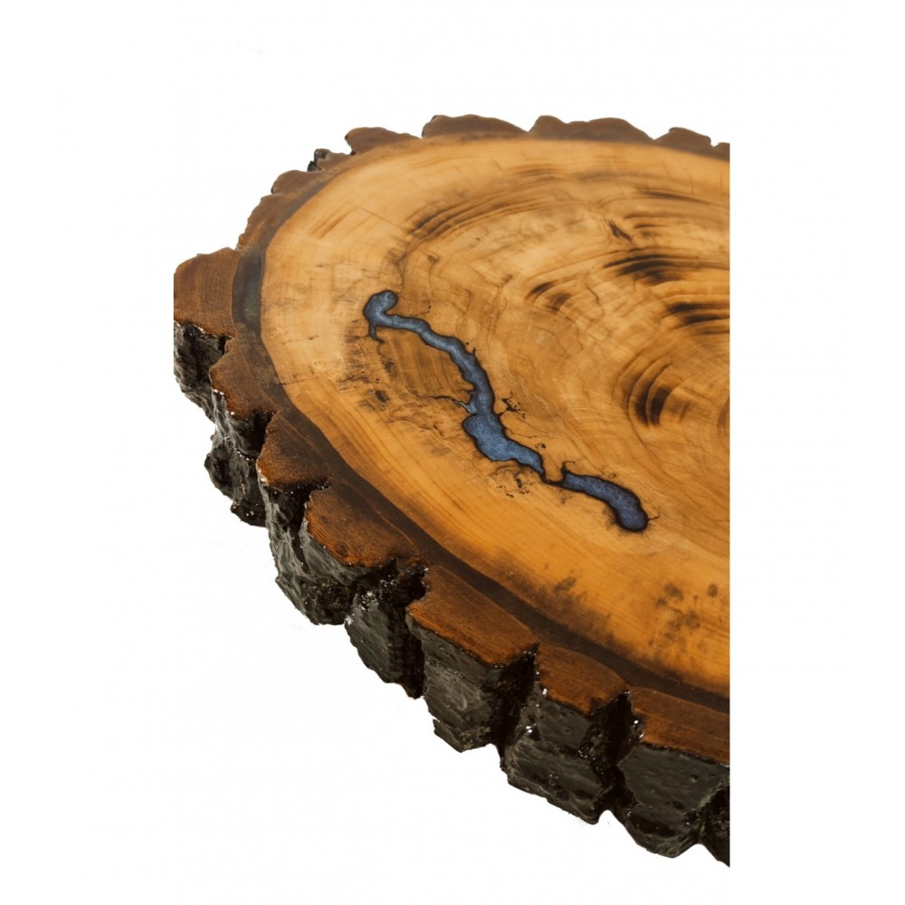Stół żywiczny The Blue Earthworm! Unikat 131100 - nogi 35 cm