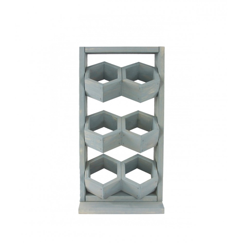 Drewniane kwietniki wertykalne RD-8/2x3 - Szare