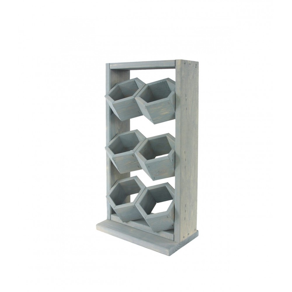Drewniane kwietniki wertykalne RD-8/2x3 - Szare