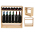 Modułowy Regał na Wino RW61 (2 Półki Pełne) – Naturalne Drewno
